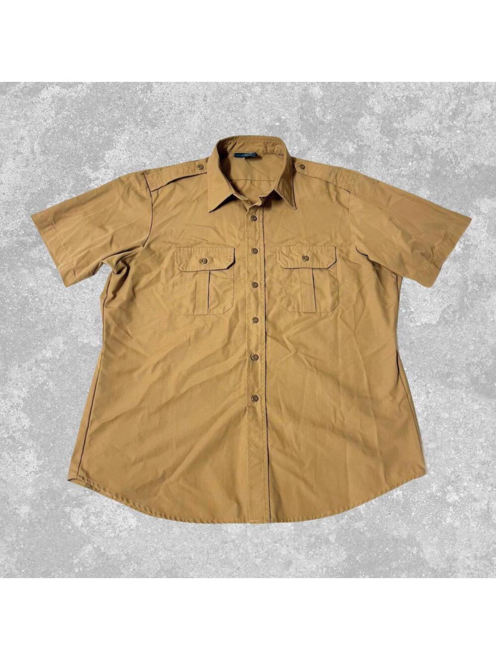 Propper F5301 Tactical Shirt XL Khaki Ripstop Short Sleeve Work Uniform Duty